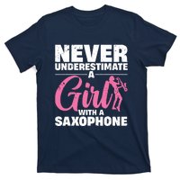 Funny Saxophone Design For Girl Women Saxophonist Sax Lover T-Shirt