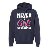 Funny Saxophone Design For Girl Women Saxophonist Sax Lover Premium Hoodie