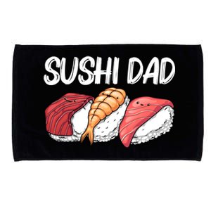 Funny Sushi Design For Dad Father Japanese Sushi Lovers Cute Gift Microfiber Hand Towel