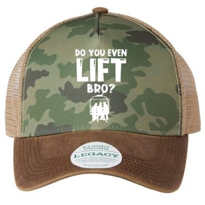 Funny Ski Do You Even Lift Snowboard Skiing Legacy Tie Dye Trucker Hat