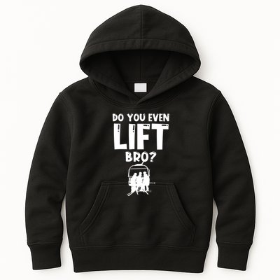 Funny Ski Do You Even Lift Snowboard Skiing Kids Hoodie
