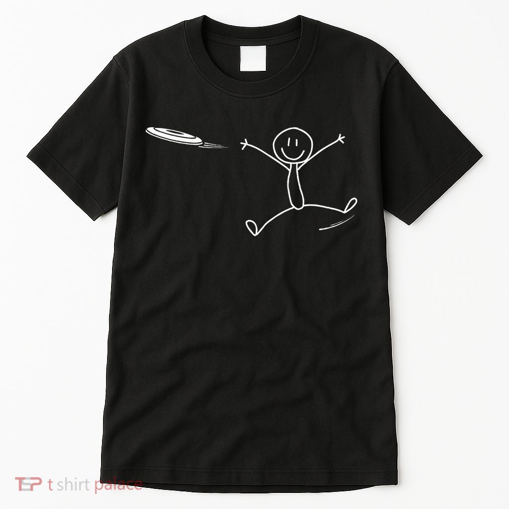 Frisbee Stickman Disc Golf Funny Ultimate Frisbee Game Tall T-Shirt