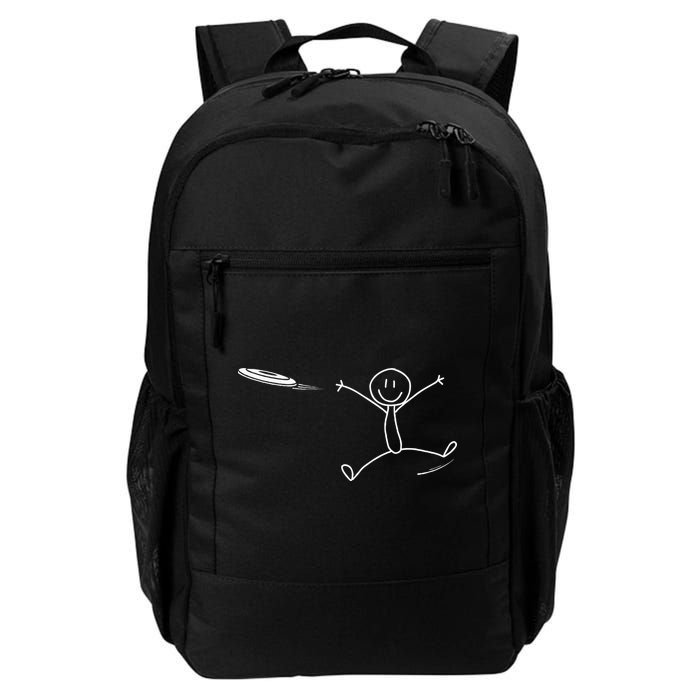Frisbee Stickman Disc Golf Funny Ultimate Frisbee Game Backpack