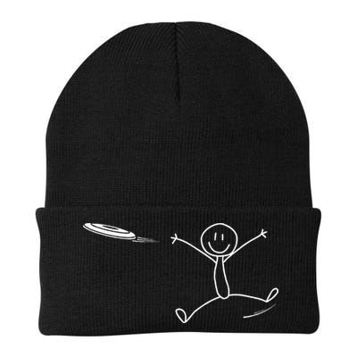 Frisbee Stickman Disc Golf Funny Ultimate Frisbee Game Beanie