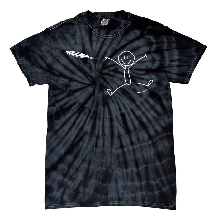 Frisbee Stickman Disc Golf Funny Ultimate Frisbee Game Tie-Dye T-Shirt