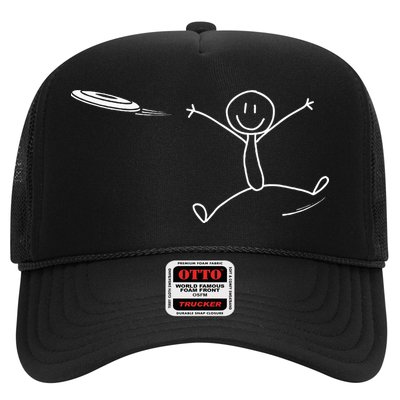 Frisbee Stickman Disc Golf Funny Ultimate Frisbee Game Trucker Hat