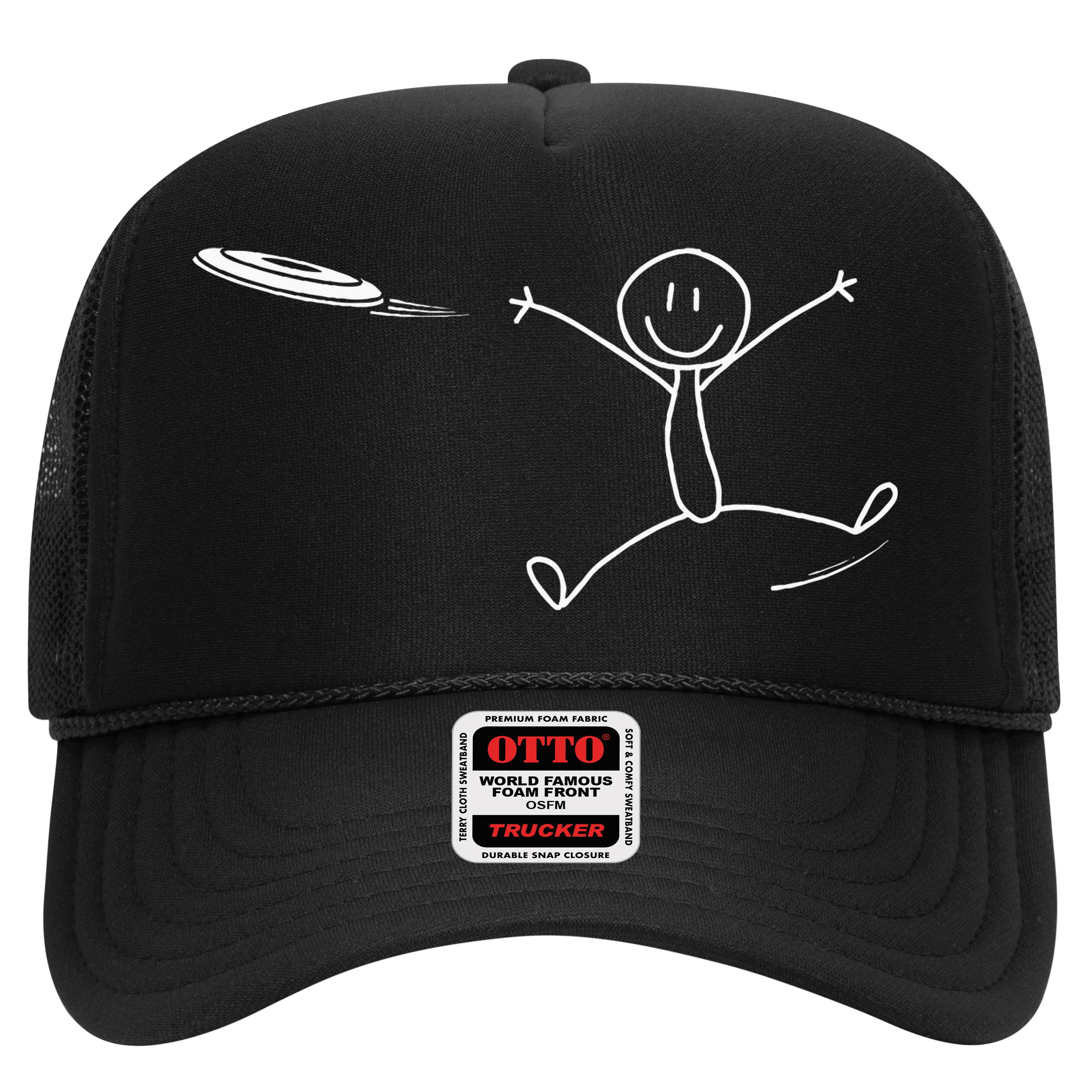 Frisbee Stickman Disc Golf Funny Ultimate Frisbee Game Hat