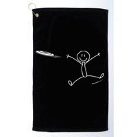 Frisbee Stickman Disc Golf Funny Ultimate Frisbee Game Golf Towel