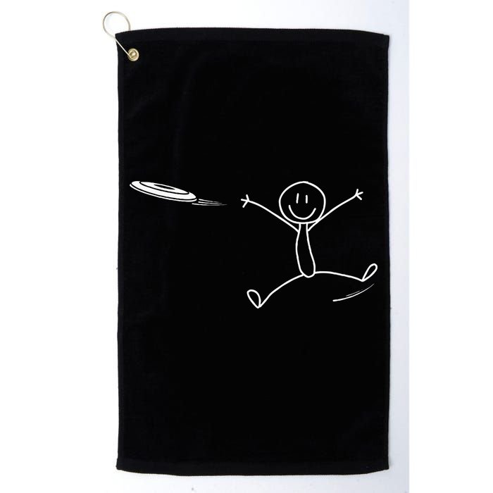 Frisbee Stickman Disc Golf Funny Ultimate Frisbee Game Golf Towel