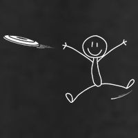 Frisbee Stickman Disc Golf Funny Ultimate Frisbee Game Golf Towel