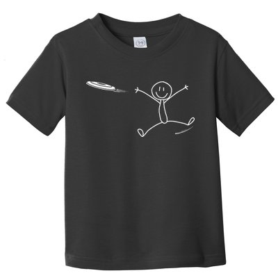 Frisbee Stickman Disc Golf Funny Ultimate Frisbee Game Toddler T-Shirt