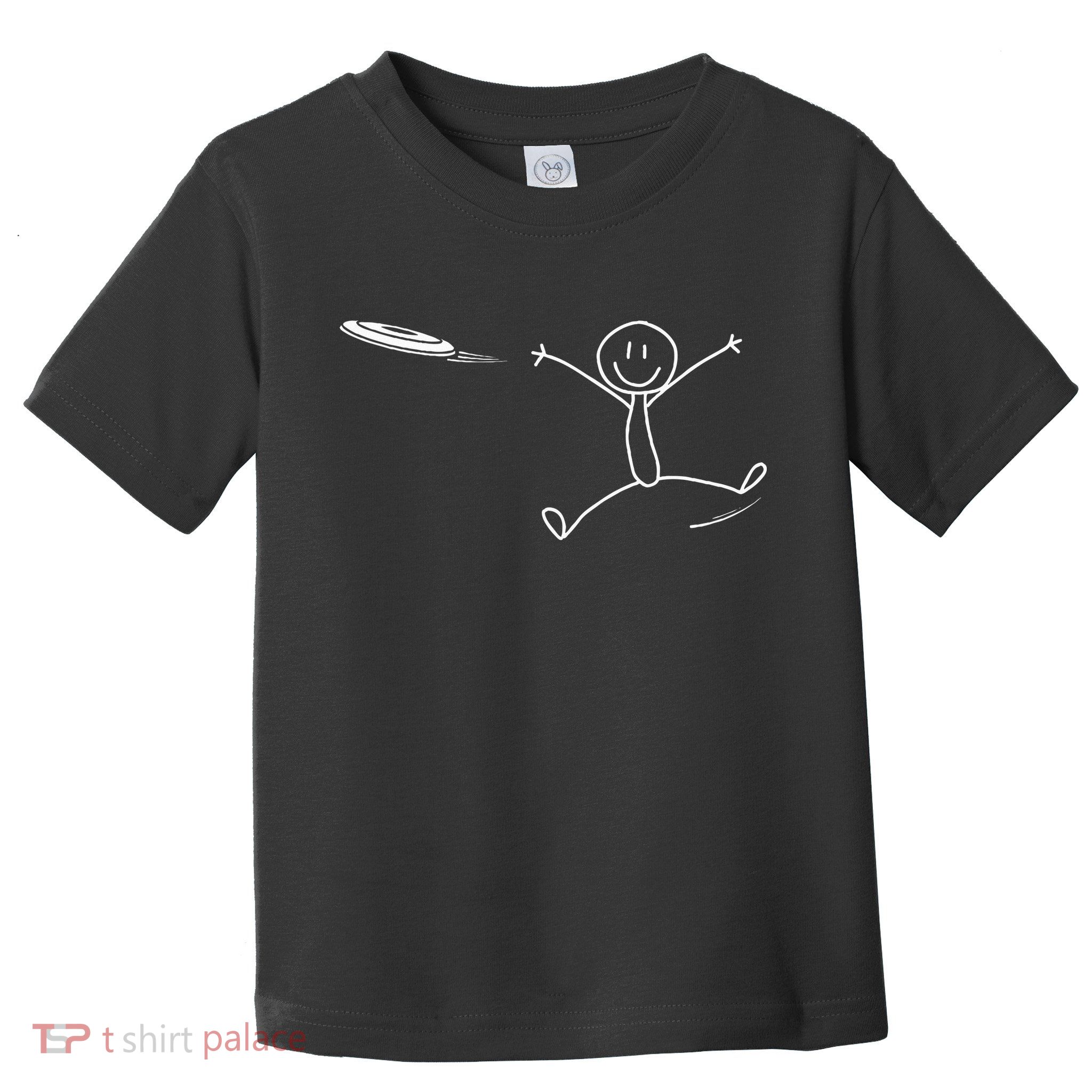 Frisbee Stickman Disc Golf Funny Ultimate Frisbee Game Toddler T-Shirt