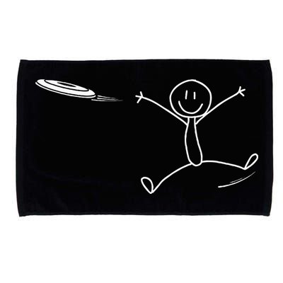 Frisbee Stickman Disc Golf Funny Ultimate Frisbee Game Microfiber Hand Towel