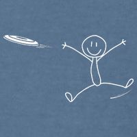 Frisbee Stickman Disc Golf Funny Ultimate Frisbee Game Garment-Dyed Sweatshirt