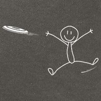 Frisbee Stickman Disc Golf Funny Ultimate Frisbee Game Cotton Canvas Backpack
