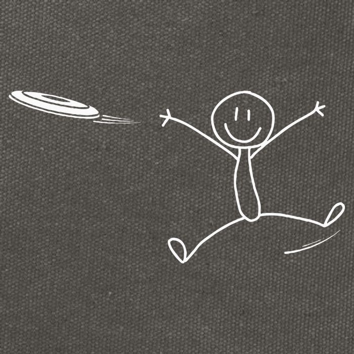 Frisbee Stickman Disc Golf Funny Ultimate Frisbee Game Cotton Canvas Backpack