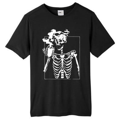 Funny Skeleton Drinking Coffee Caffeine Lover Coffee Brewer Tall Fusion ChromaSoft Performance T-Shirt