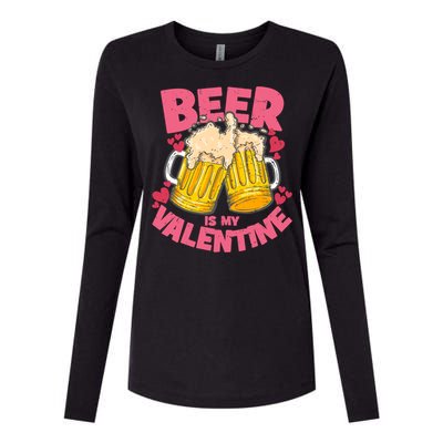 Funny Singles Day Beer Is My Valentine Gift Womens Cotton Relaxed Long Sleeve T-Shirt