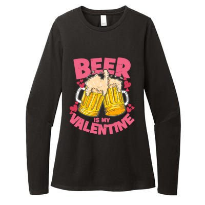 Funny Singles Day Beer Is My Valentine Gift Womens CVC Long Sleeve Shirt