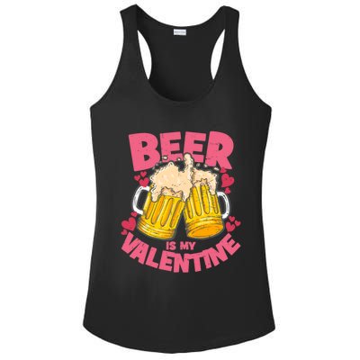 Funny Singles Day Beer Is My Valentine Gift Ladies PosiCharge Competitor Racerback Tank