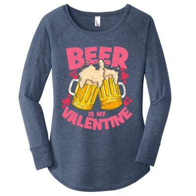 Funny Singles Day Beer Is My Valentine Gift Women's Perfect Tri Tunic Long Sleeve Shirt