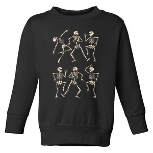 Funny Skeletons Dance Halloween For Kids Toddler Sweatshirt