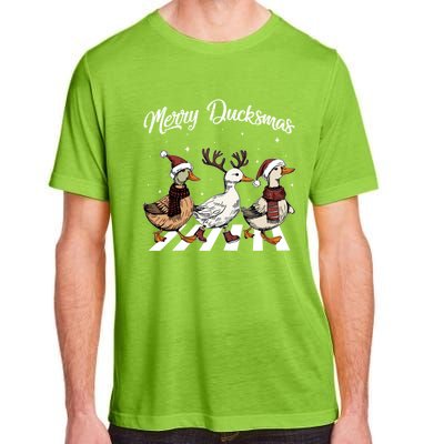 Funny Santa Duck Christmas Merry Ducksmas Duck Lover Xmas Cute Gift Adult ChromaSoft Performance T-Shirt