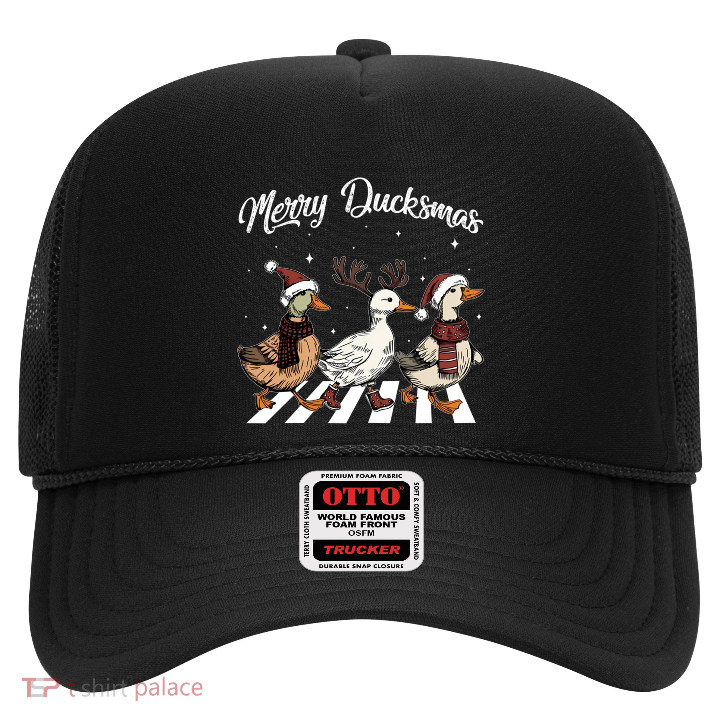 Funny Santa Duck Christmas Merry Ducksmas Duck Lover Xmas Cute Gift Trucker Hat