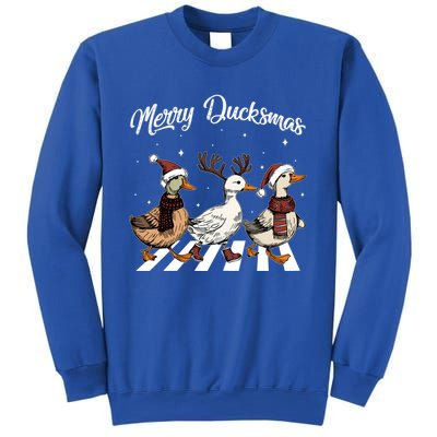 Funny Santa Duck Christmas Merry Ducksmas Duck Lover Xmas Cute Gift Sweatshirt