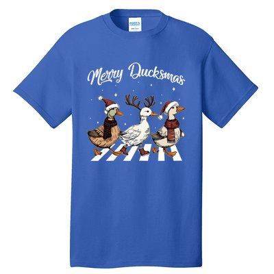 Funny Santa Duck Christmas Merry Ducksmas Duck Lover Xmas Cute Gift Tall T-Shirt