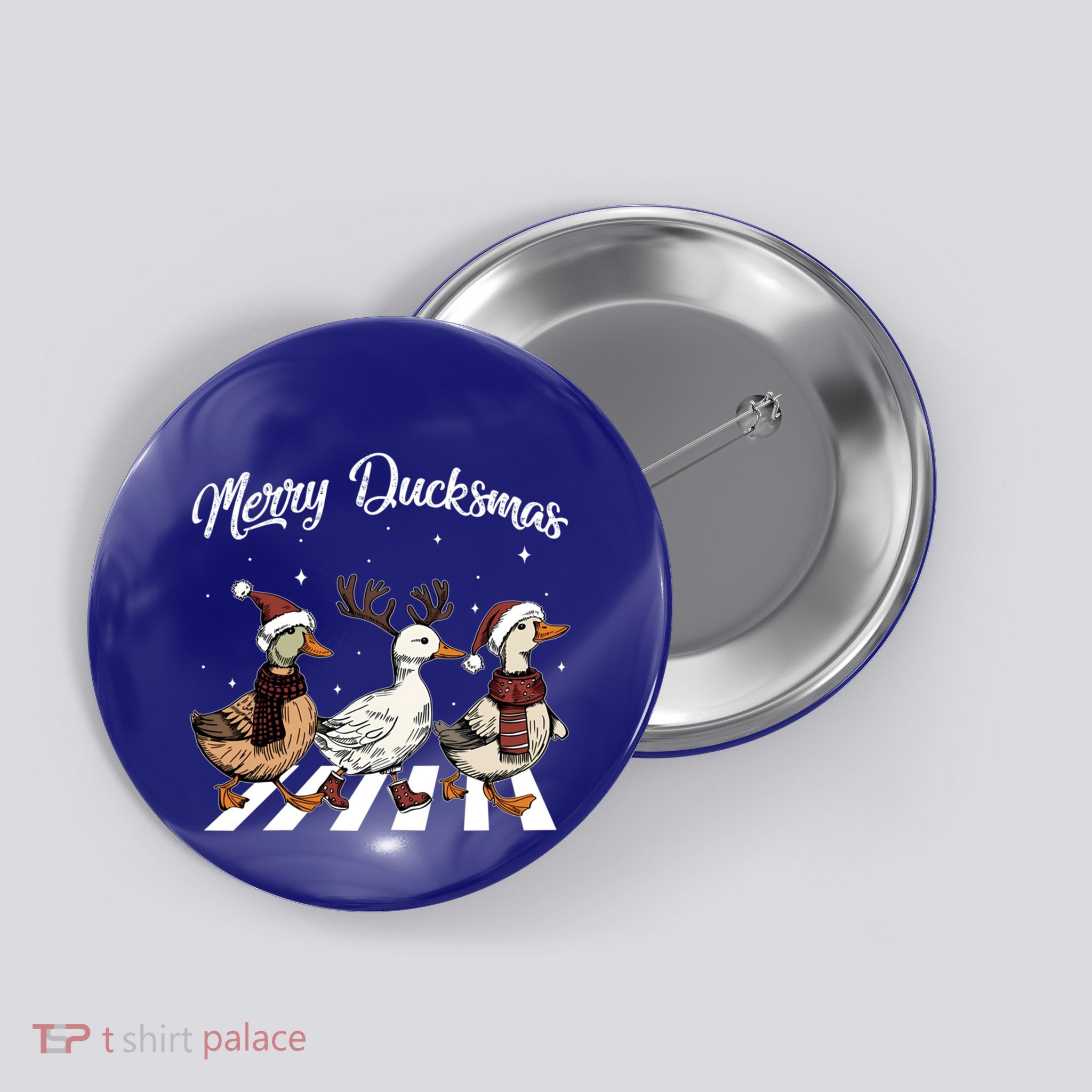 Funny Santa Duck Christmas Merry Ducksmas Duck Lover Xmas Cute Gift Button