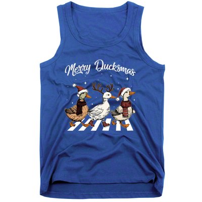 Funny Santa Duck Christmas Merry Ducksmas Duck Lover Xmas Cute Gift Tank Top