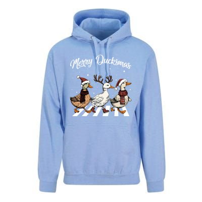 Funny Santa Duck Christmas Merry Ducksmas Duck Lover Xmas Cute Gift Unisex Surf Hoodie