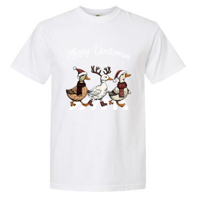 Funny Santa Duck Christmas Merry Ducksmas Duck Lover Xmas Cute Gift Garment-Dyed Heavyweight T-Shirt