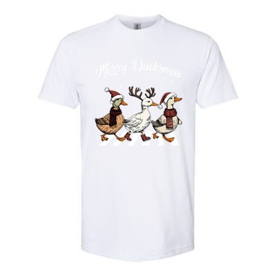 Funny Santa Duck Christmas Merry Ducksmas Duck Lover Xmas Cute Gift Softstyle CVC T-Shirt