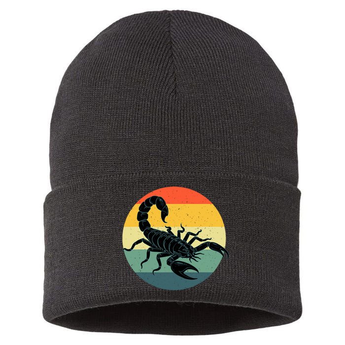 Funny Scorpion Design For Scorpio Lover Scorpion Sustainable Knit Beanie