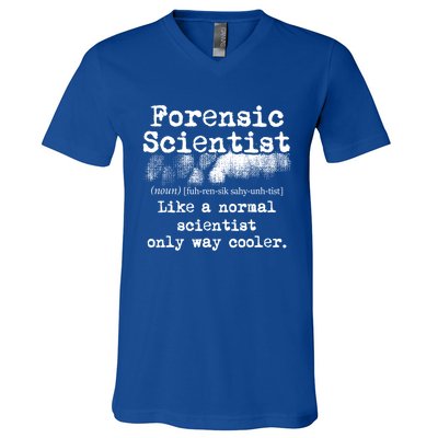 Forensic Scientist Definition Forensics Evidence Technician Gift V-Neck T-Shirt