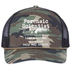 Forensic Scientist Definition Forensics Evidence Technician Gift Retro Rope Trucker Hat Cap