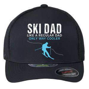 Funny Ski Dad Skier Flexfit Unipanel Trucker Cap