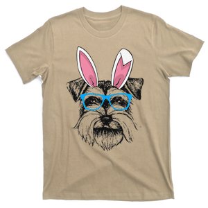 Funny Schnauzer Dog Easter Day Ear Rabbit Bunny Hunting Gift T-Shirt