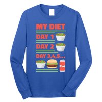 Funny Salad Diet Food Not Diet Soda Hamburger Quote Cool Gift Long Sleeve Shirt