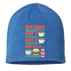 Funny Salad Diet Food Not Diet Soda Hamburger Quote Cool Gift Sustainable Beanie