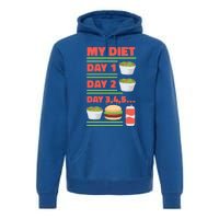 Funny Salad Diet Food Not Diet Soda Hamburger Quote Cool Gift Premium Hoodie