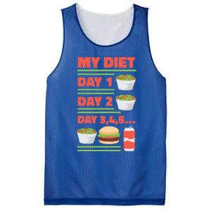 Funny Salad Diet Food Not Diet Soda Hamburger Quote Cool Gift Mesh Reversible Basketball Jersey Tank