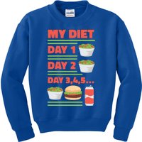 Funny Salad Diet Food Not Diet Soda Hamburger Quote Cool Gift Kids Sweatshirt