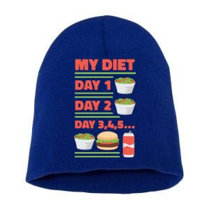 Funny Salad Diet Food Not Diet Soda Hamburger Quote Cool Gift Short Acrylic Beanie