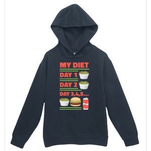 Funny Salad Diet Food Not Diet Soda Hamburger Quote Cool Gift Urban Pullover Hoodie