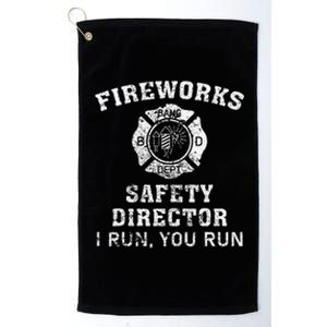 Fireworks Safety Director I Run You Run Bang Platinum Collection Golf Towel