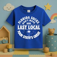 Florida Sucks Dont Move Here Last Local Funny Toddler T-Shirt