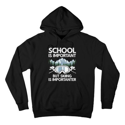 Funny Skiing Design For Men Women Skier Ski Skiing Lovers Hoodie